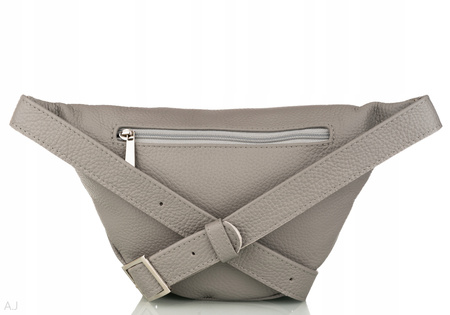 Saszetka damska skórzana S-PA jasny szary