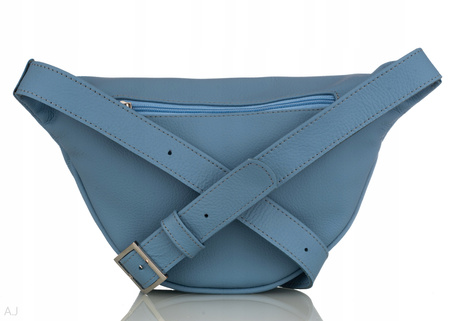 Saszetka damska skórzana S-PA błękitna