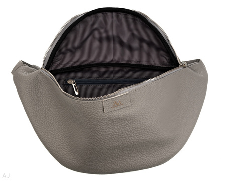 Saszetka damska skórzana S-PA L jasny szary