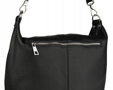 Worek damski skórzany T-MQ czarny