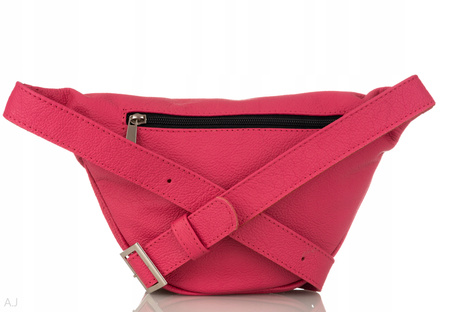 Saszetka damska skórzana S-PA fuksja