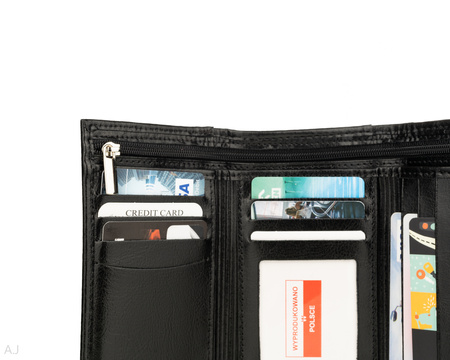 Portfel damski skórzany GB P-40 czarny