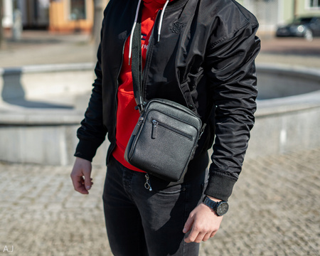 Listonoszka męska canaletto T-155 czarny