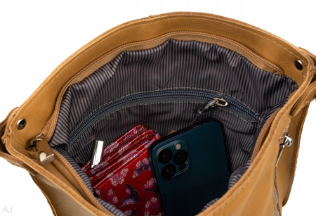 Torebka damska skórzana T-XSA miodowy