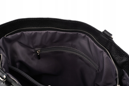 Torebka damska skórzana T-NAT czarny