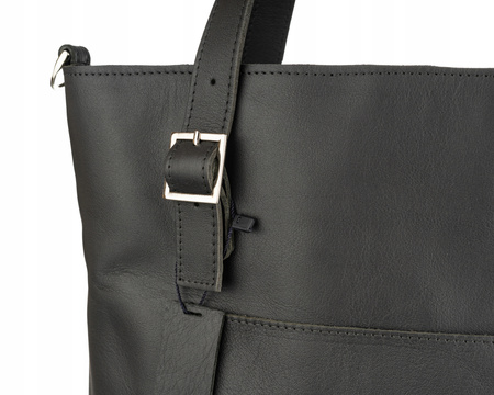 Torebka damska skórzana T-PRA Grafitowa