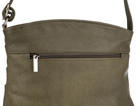 Torebka damska skórzana T-ZOWA ciemna zieleń