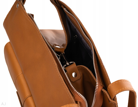 Torebka damska skórzana T-WEN camel