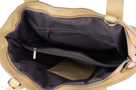 Torebka damska skórzana T-NAT beż