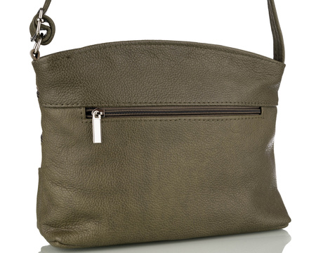 Torebka damska skórzana T-ZOWA ciemna zieleń