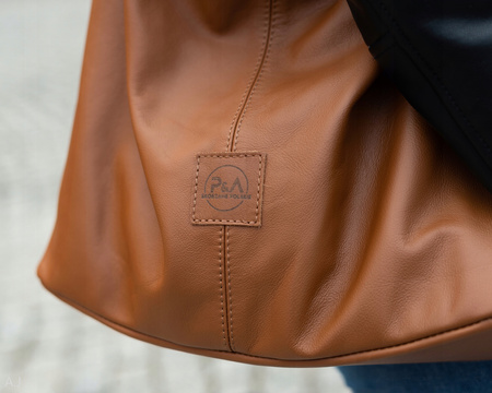 Worek damski skórzany T-PA oliwka