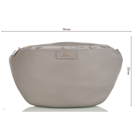 Saszetka damska skórzana S-PA L jasny szary