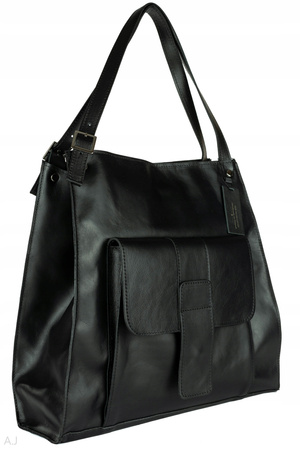 Torba damska skórzana T-WEN czarna