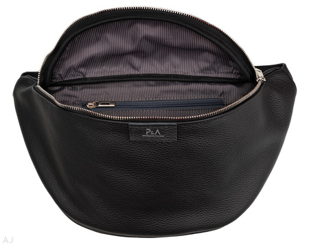 Saszetka damska skórzana S-PA L czarny + złoto