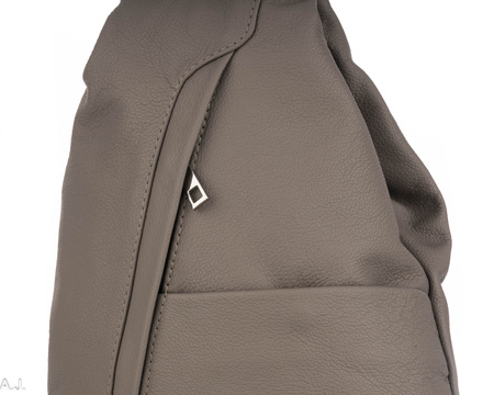 Plecak damski skórzany PL-LED szary