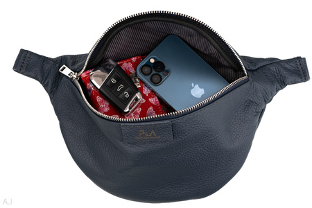 Saszetka damska skórzana S-PA granatowa