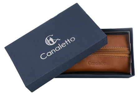 Etui na klucze skórzane P-501 jasny brąz