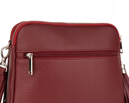 Torebka damska skórzana Canaletto T-840 bordowy