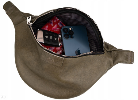 Saszetka damska skórzana S-PA oliwka