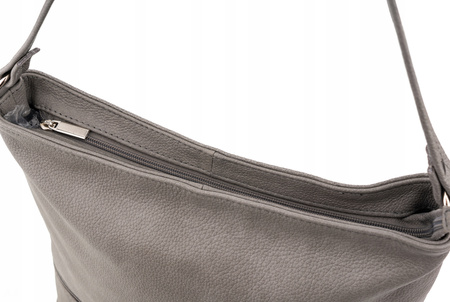 Torebka damska skórzana T-LB szara