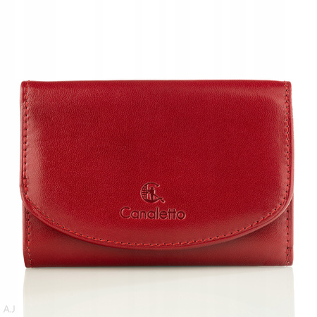 Portfel damski skórzany Canaletto P-1201 czerwony