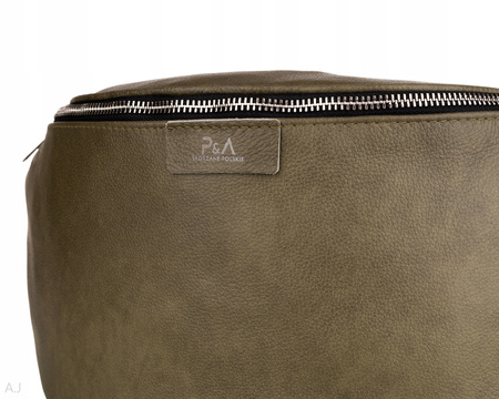 Saszetka damska skórzana S-PA L oliwka