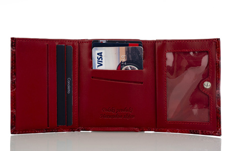 Portfel damski skórzany Canaletto P-2000 czerwony