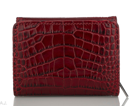 Portfel damski skórzany Canaletto P-2003/124 czerwony kroko