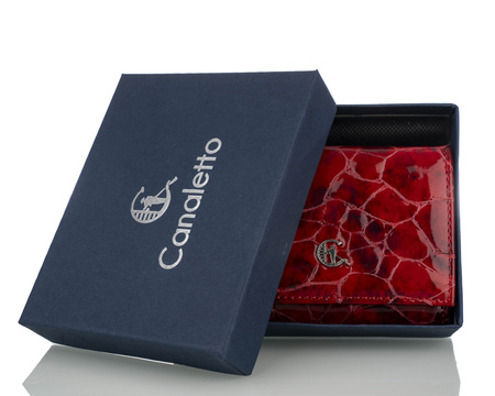 Portfel damski skórzany Canaletto P-2000 czerwony