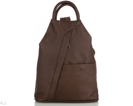 Plecak damski skórzany PL-LED brąz