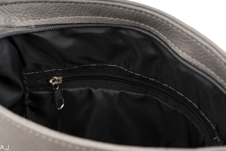 Torebka damska skórzana T-ZP jasny szary