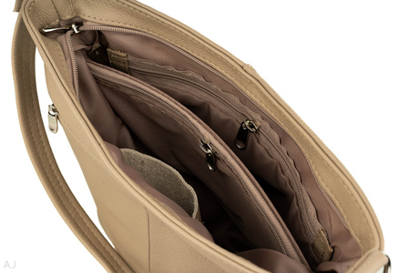 Torebka damska skórzana T-JD beż