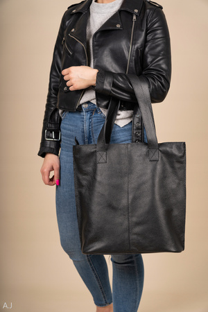 Torebka damska skórzana T-NAT granatowy