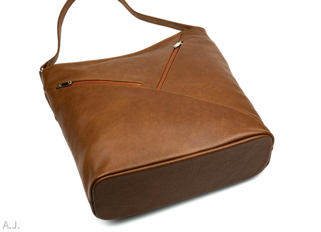 Torebka damska skórzana T-MP jasny brąz