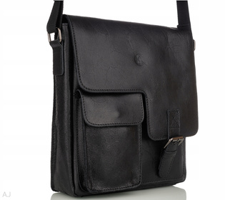 Torba męska skórzana Canaletto T-240 czarny vintage