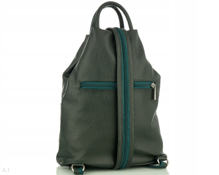 Plecak damski skórzany PL-LED ciemna zieleń