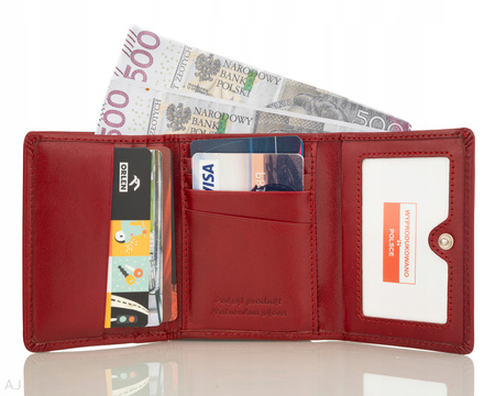 Portfel damski skórzany Canaletto P-2003 czerwony