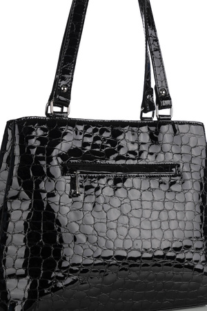 Torebka damska skórzana Canaletto T-905 czarny krokodyl