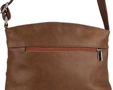 Torebka damska skórzana T-ZOWA jasny brąz