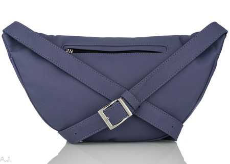 Saszetka damska skórzana S-PA L jasny fiolet