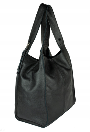 Worek damski skórzany T-EFE czarny