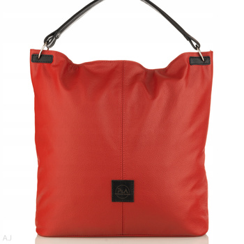 Worek damski skórzany T-PA czerwony