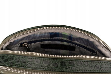 Torebka damska skórzana Canaletto T-808 zielony krokodyl