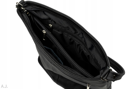 Torebka damska skórzana T-LB czarna