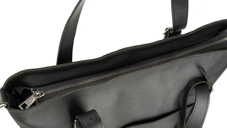 Torebka damska skórzana T-PRA Grafitowa