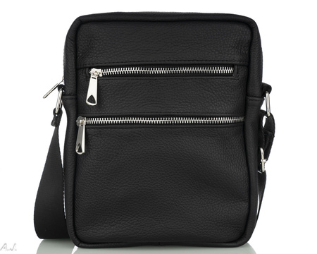 Listonoszka męska skórzana T-SEBBIS czarna