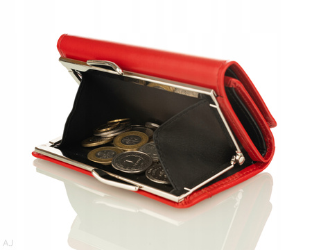 Portfel damski skórzany Canaletto P-1224/P51 czerwony