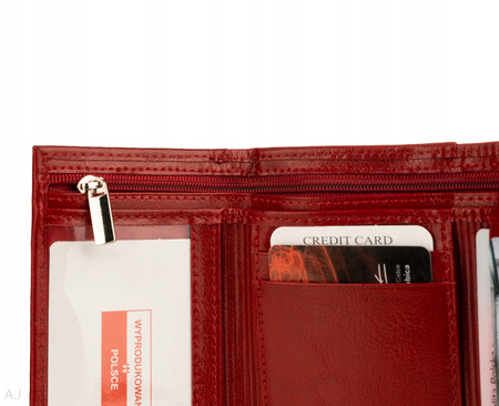 Portfel damski skórzany GB P-25 czerwony