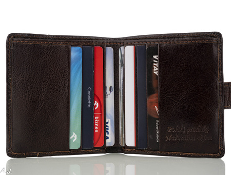 Portfel skórzany damski P-1042 braz