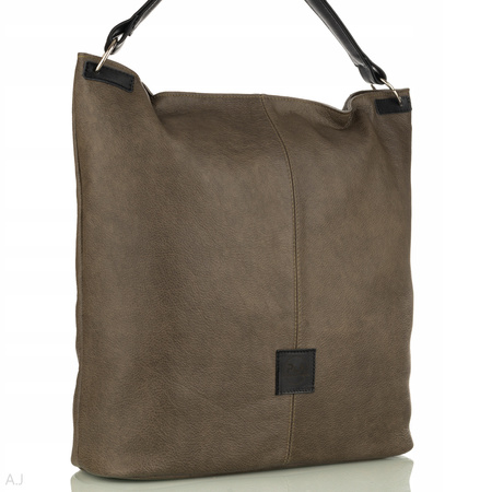 Worek damski skórzany T-PA oliwka